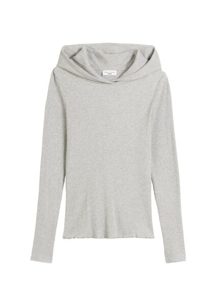 T-Shirt, LSL, Hood, Mélange
