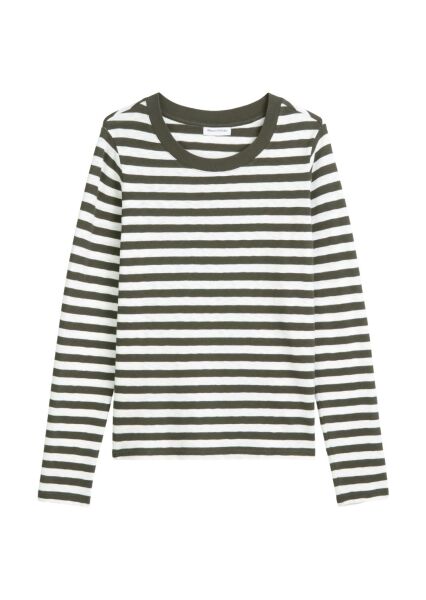 T-Shirt, LSL, High Crewneck, Slub,