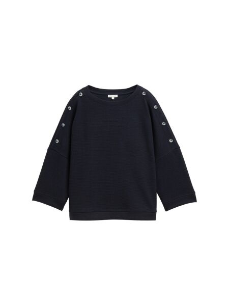 Sweatshirt with buttons
