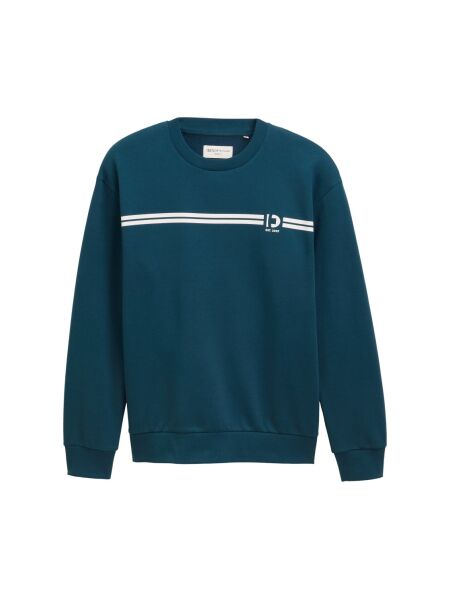 printed crewneck sweater
