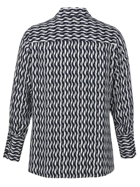 Bluse Hemdkragen 1/1 Arm Druck