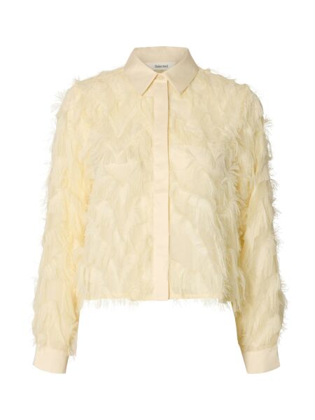 SLFMYLINE LS FLUFFY CROPPED SHIRT B