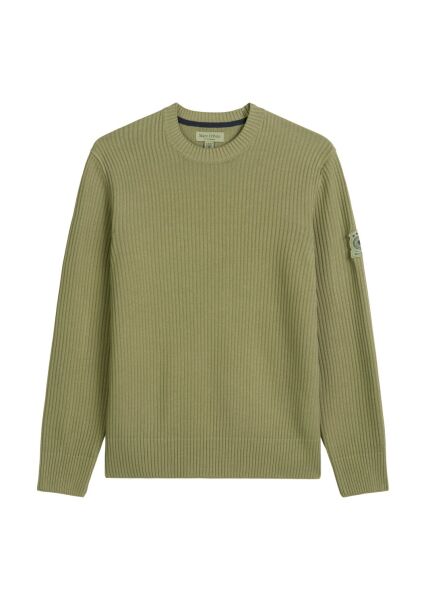 Crewneck, special rib with badge