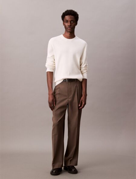 LS TEXTURE CTTN CREWNK SWEATER 1