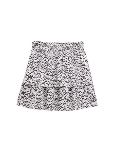 allover printed volant skirt