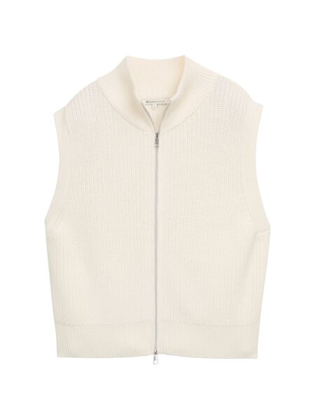 knit vest with zip