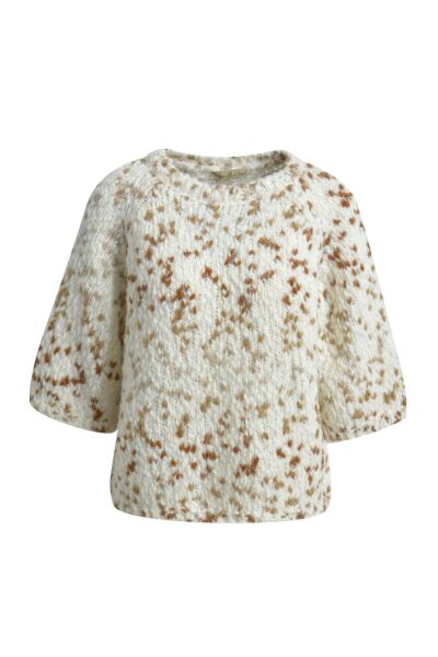 EFFECT YARN HALF SLV PULLOVER
