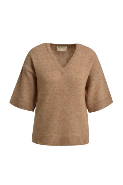 LIGHT BOUCL V-NECK PULLOVER