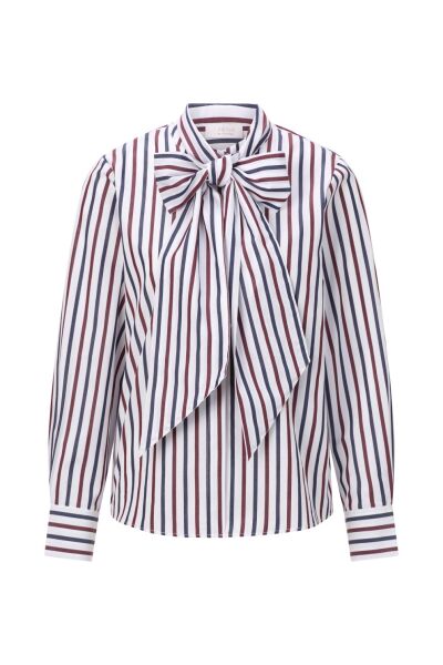 Striped Blouse with Bow