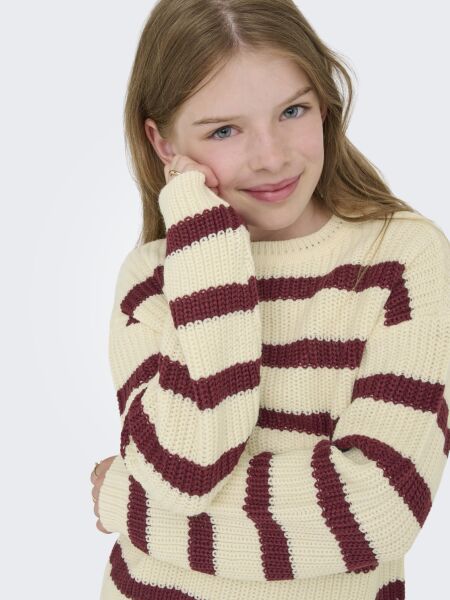 KOGJUSTY L/S STRIPE PULLOVER KNT NO
