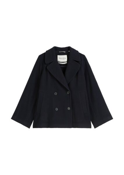 Cape jacket, velour wool, double br