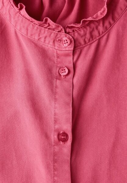 Washed tunic blouse w frill de