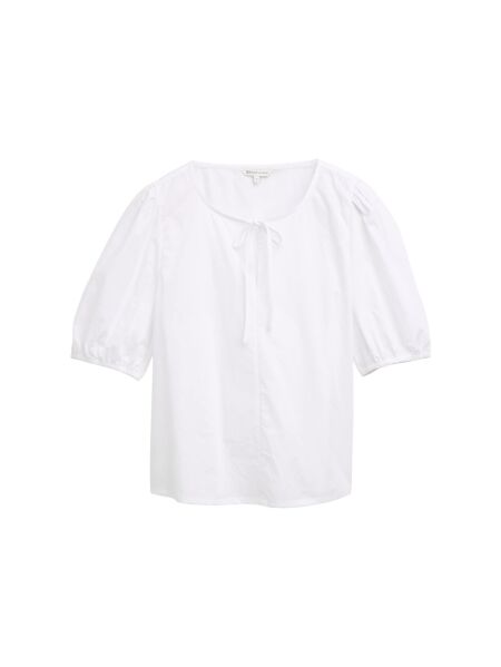 poplin blouse with bow detail