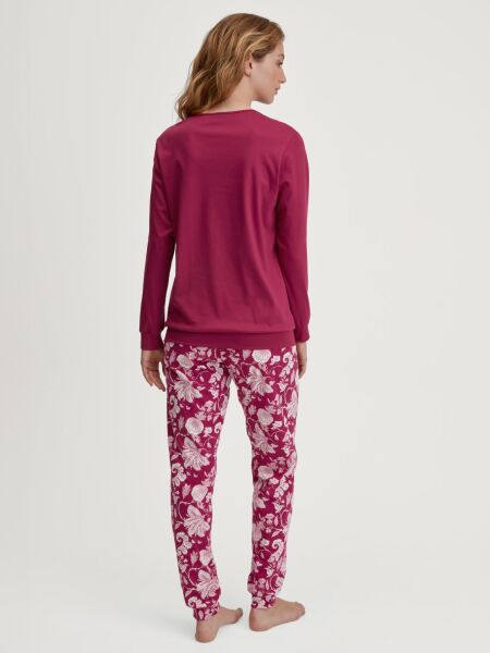 DAMEN Pyjama mit Bündchen