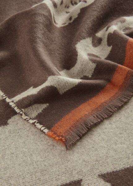JACQUARD SCARF POLYACRYLIC LEOPARD