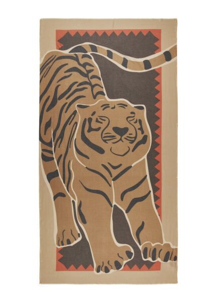 PRINTED SCARF POLYESTER/VISCOSE TIG