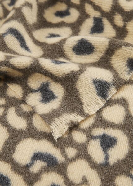 PRINTED SCARF POLYESTER/VISCOSE LEO
