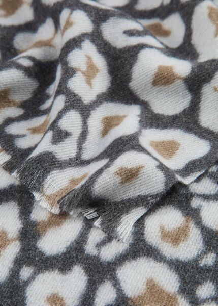PRINTED SCARF POLYESTER/VISCOSE LEO
