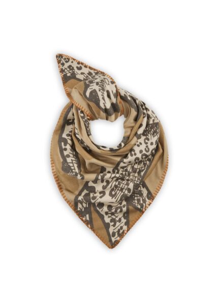 PRINTED TRIANGLE POLYESTER/VISCOSE