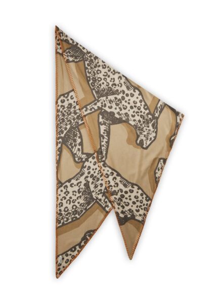 PRINTED TRIANGLE POLYESTER/VISCOSE
