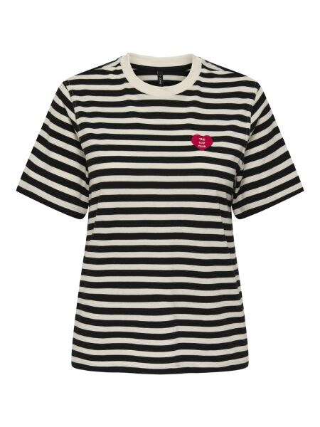 ONLLIVINA S/S O-NECK STRIPE TOP BOX