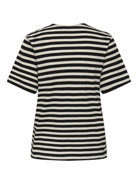 ONLLIVINA S/S O-NECK STRIPE TOP BOX