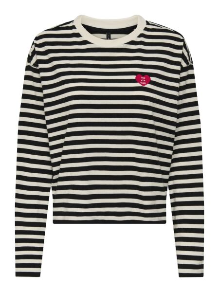 ONLLIVINA L/S O-NECK STRIPE TOP JRS