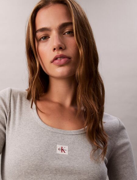 LS WOVEN LABEL 2X2 RIB SCOOP NEC
