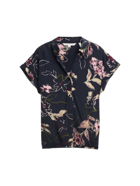 blouse printed shortsleeve