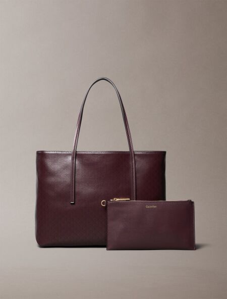 EMBLEM AOP SMALL TOTE
