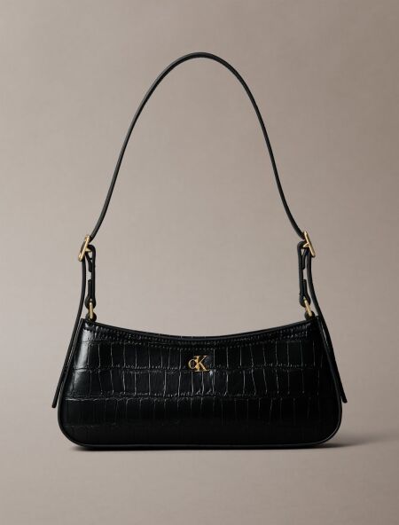 CK CROC SMALL SHOULDER BAG