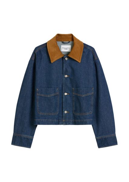 Denim Outdoor Jackets, Cropped, Cor
