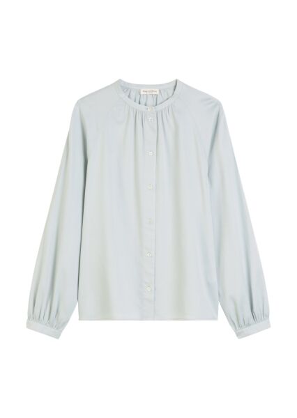 Blouse, flared shape, small stand u
