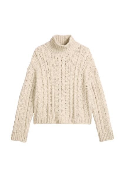 Pullover, longsleeve, stand-up coll