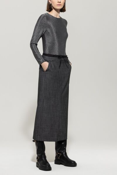 Langarm-Shirt mit Glanzeffekt