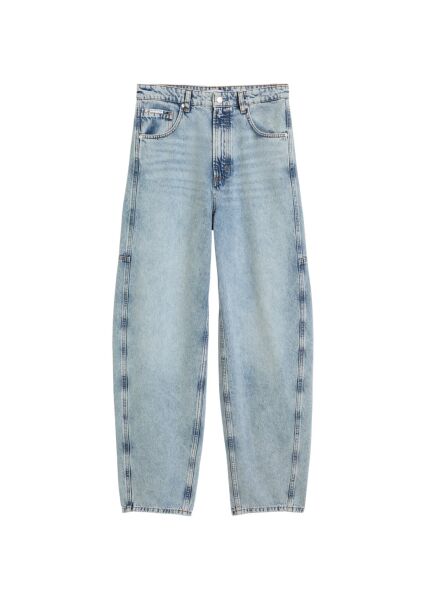 Denim Trousers, High Waist, Wide Ba