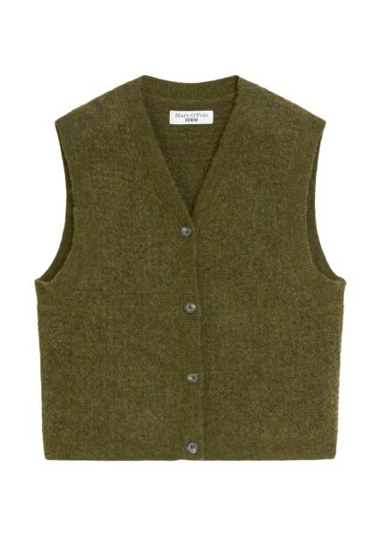Knit Pullunder, Sleeveless, Buttons