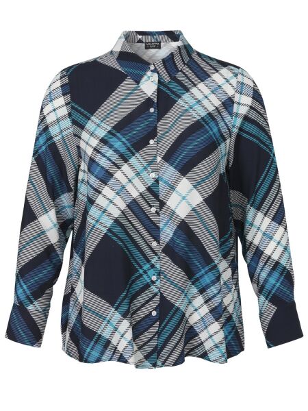 Bluse Hemdkragen 1/1 Arm Druck