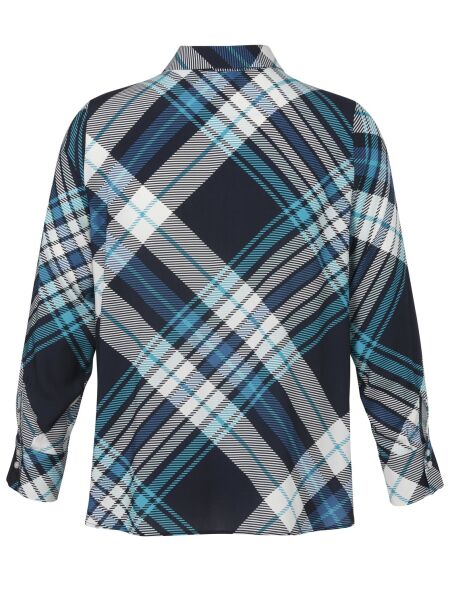 Bluse Hemdkragen 1/1 Arm Druck