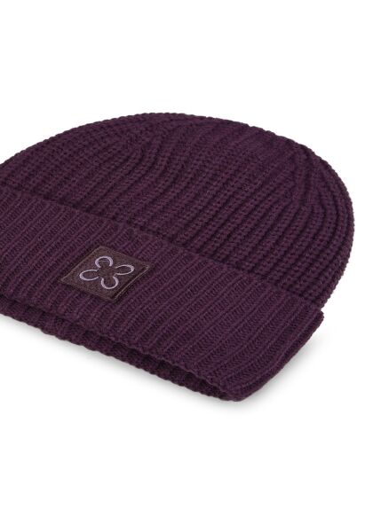 KNITTED HAT ACRYL/WOOL SOLID lila-2