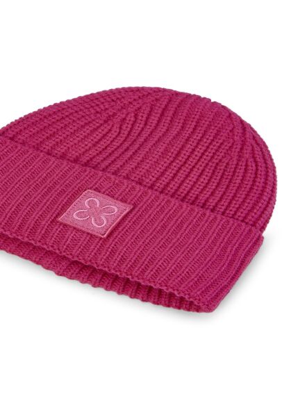 KNITTED HAT ACRYL/WOOL SOLID pink-2