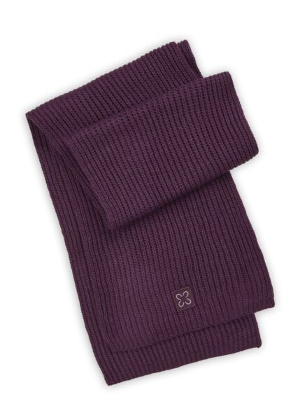 KNITTED SCARF ACRYL/WOOL SOLID lila