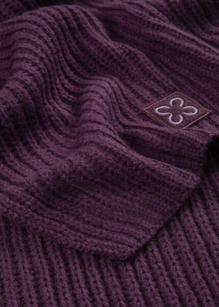 KNITTED SCARF ACRYL/WOOL SOLID lila