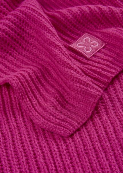 KNITTED SCARF ACRYL/WOOL SOLID pink