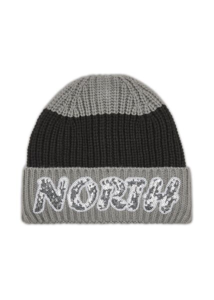 KNITTED HAT ACRYL/WOOL NORTH EMBROI