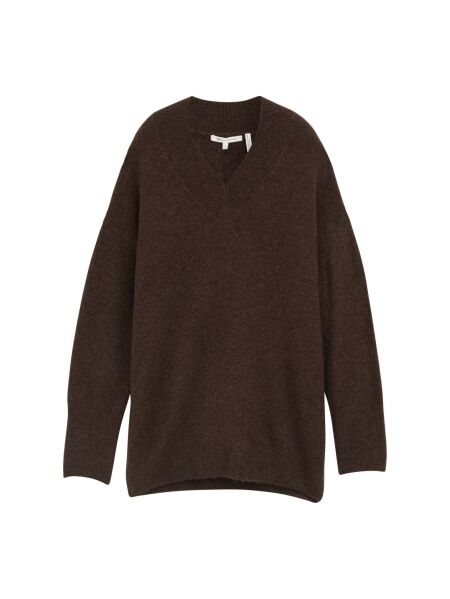 long v-neck pullover