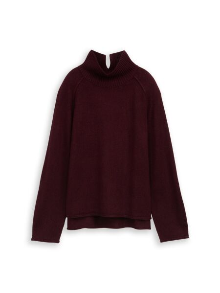 knit cosy mock-neck pullover