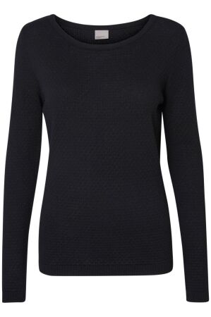 VMCARE STRUCTURE LS O-NECK BLOU NOO