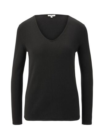 sweater basic v-neck