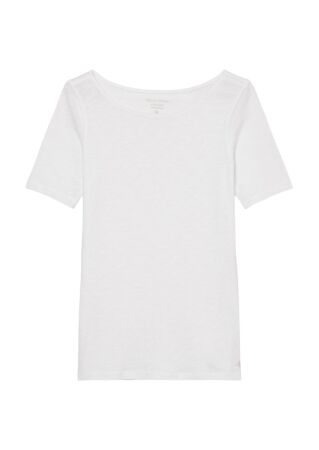 T-shirt, short-sleeve, boat-neck